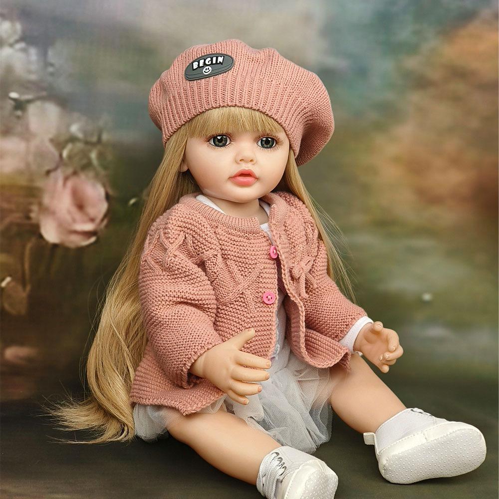 New Reborn Doll 55cm Full Glue Simulation Baby Doll Birthday Gift Girl Toy Doll