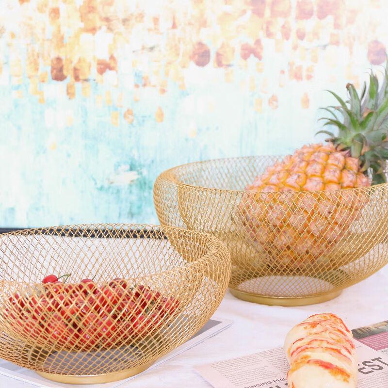 Nordic Geometric Iron Art Fruit Snack Basket