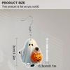 2D Flat Halloween Ghost Earrings for Women Cute Cartoon Ghost Dangle Earrings Acrylic Fun Spooky Earrings BOO Halloween Theme Jewelry