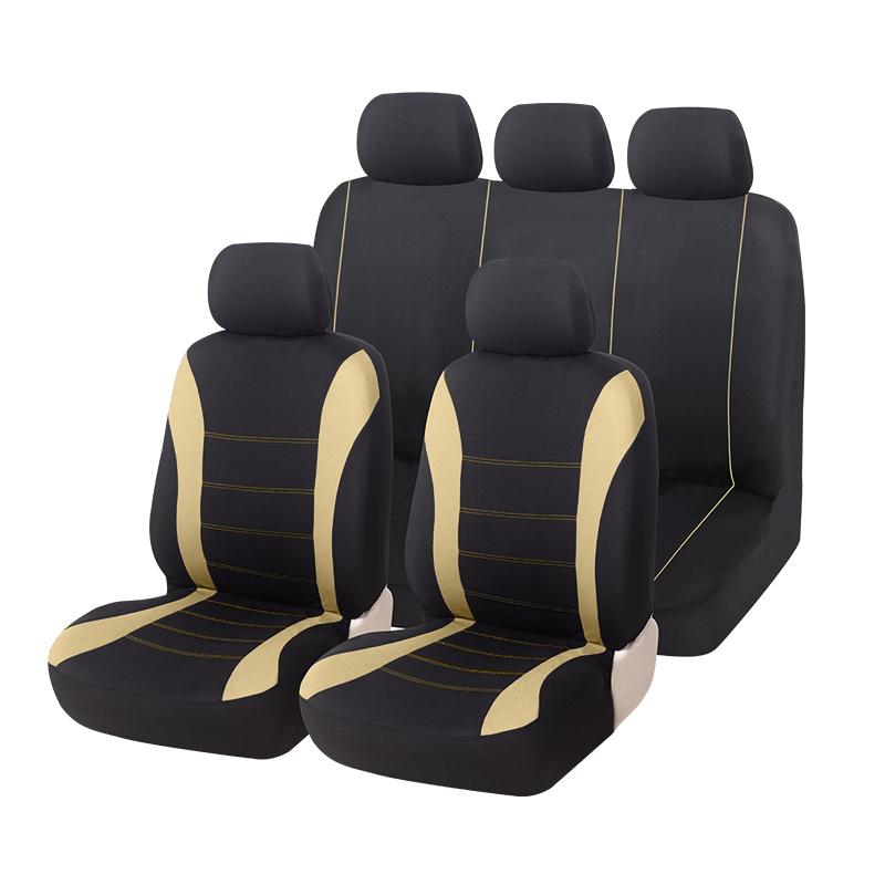 Full Set Car Seat Covers Fit Most Car Truck SUV or Van Dirt-and Abrasion-Resistant 100% Breathable Polyester Cloth
