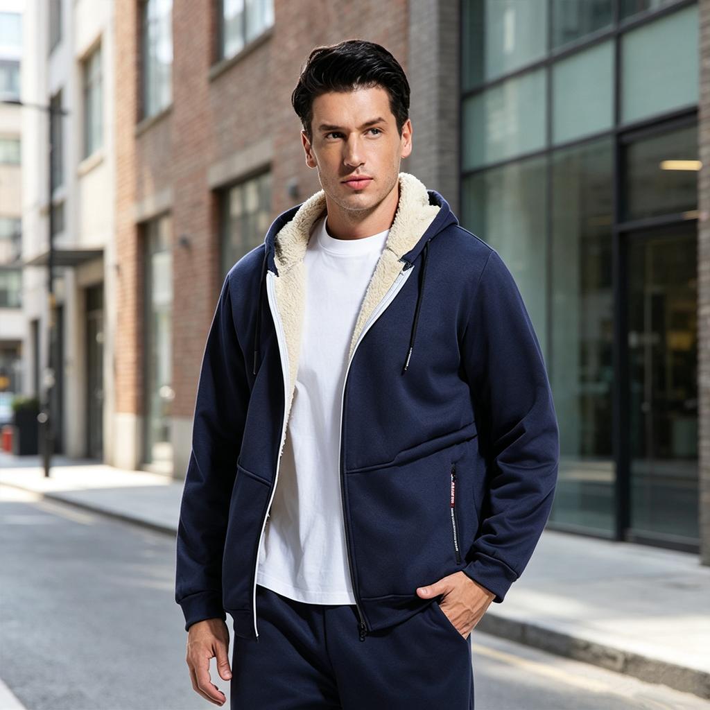 Unisex European Size Sweatshirt, Thick Warm Jacket for Spring and Fall