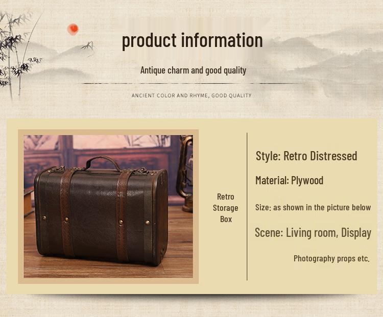 European Antique Wooden Handbag Prop Box