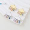 Cloud Drop Rhinestone Charms Pendants Copper Weather Collection Charms Multicolor Charms for DIY Jewelry 19mm X 16mm, 1 Piece