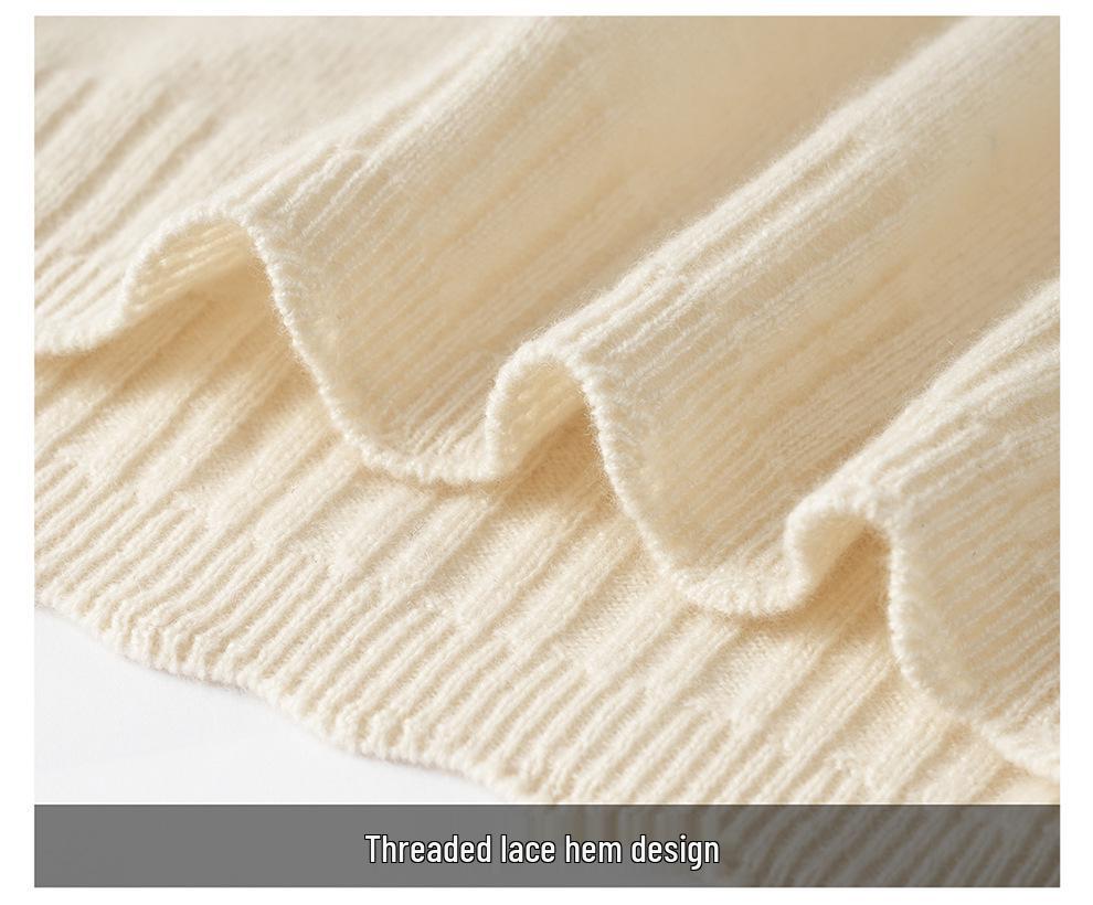 Women's 100% Cashmere Half-High Collar Sweater - Autumn/Winter Loose Knit Pullover