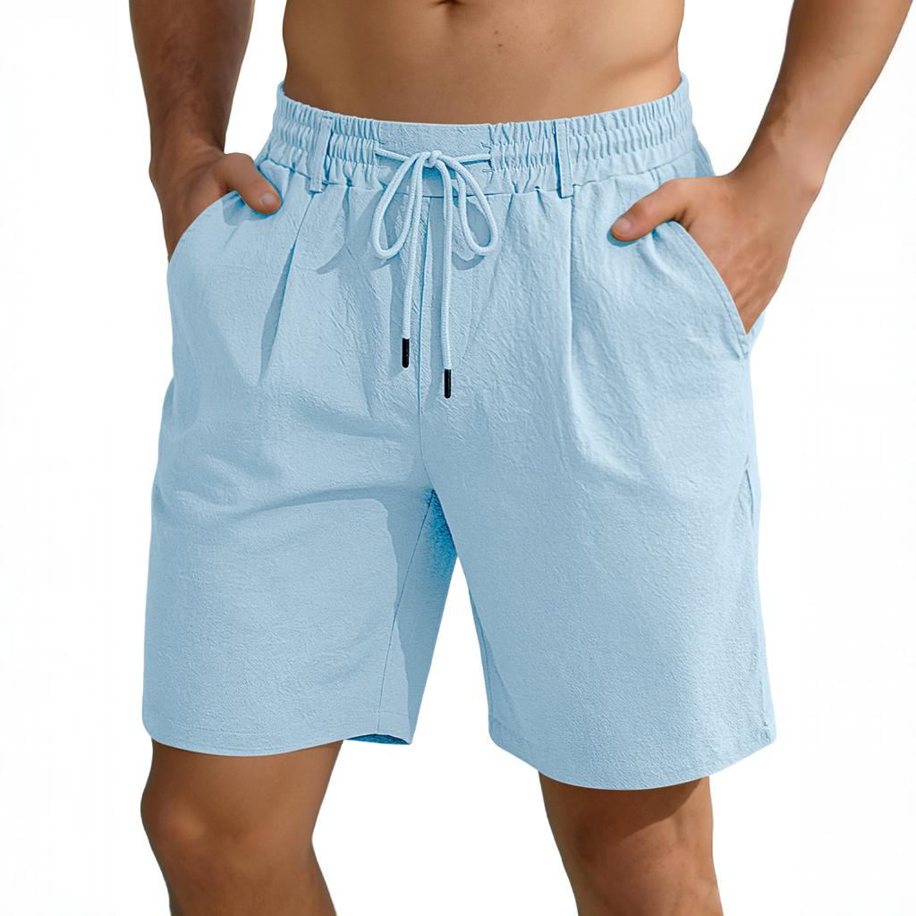 Men's Casual Cotton And Linen Loose Five-inch Shorts - Men's Breathable Sports Shorts