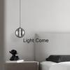 Italian Designer Smoked Glass Ball Restaurant Pendant Lamp Nordic Home Decor Bedroom Study Dining Table Chandelier LED Luster