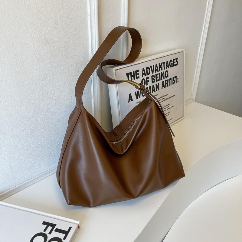 

Новая модная мягкая складная ветрозащитная женская сумка через плечо большой вместимости для выхода в свет, универсальная, классная сумка-мессенджер, сумка большой вместимости, тренд коричневый