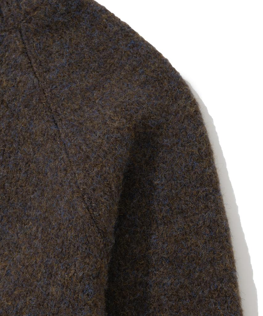 KNITTED Boucle Turtleneck Knit Brown