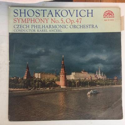LP Record DMITRI SHOSTAKOVICH  THE CZECH PHI  Symphony No. 5  Op. 47 SUAST50052 Supraphon 1963 Czechoslov Classical Used