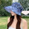 Wenling Hat Women's Sunshade Breathable Eugen Yarn Semi-empty Top Sun Hat Big Eaves Show Face Small Sunscreen Mother Hat