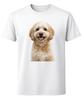 Maglietta con Illustrazione Ritratto Cane Labradoodle Carino Riccio Amante Animali Unisex