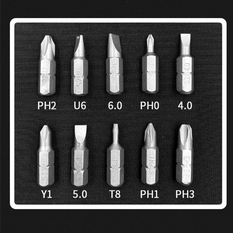 All In One Ratcheting Screwdriver 10 In 1 Screw Driver with Magnetic Bits Set Small Pocket Size Portable
