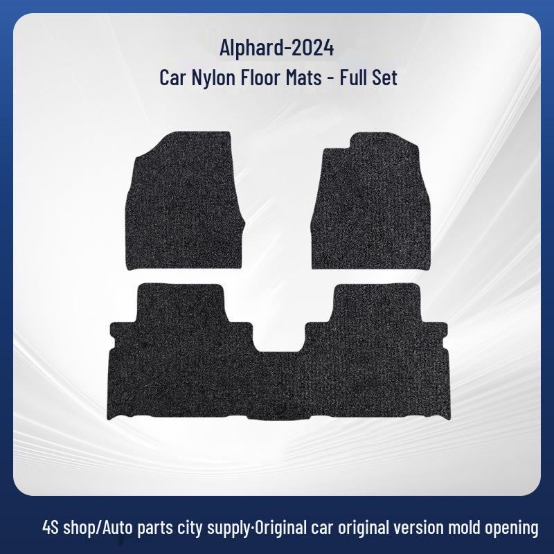 2024 Toyota Alphard Black Nylon Floor Mats - Dirt-Resistant Interior Accessories