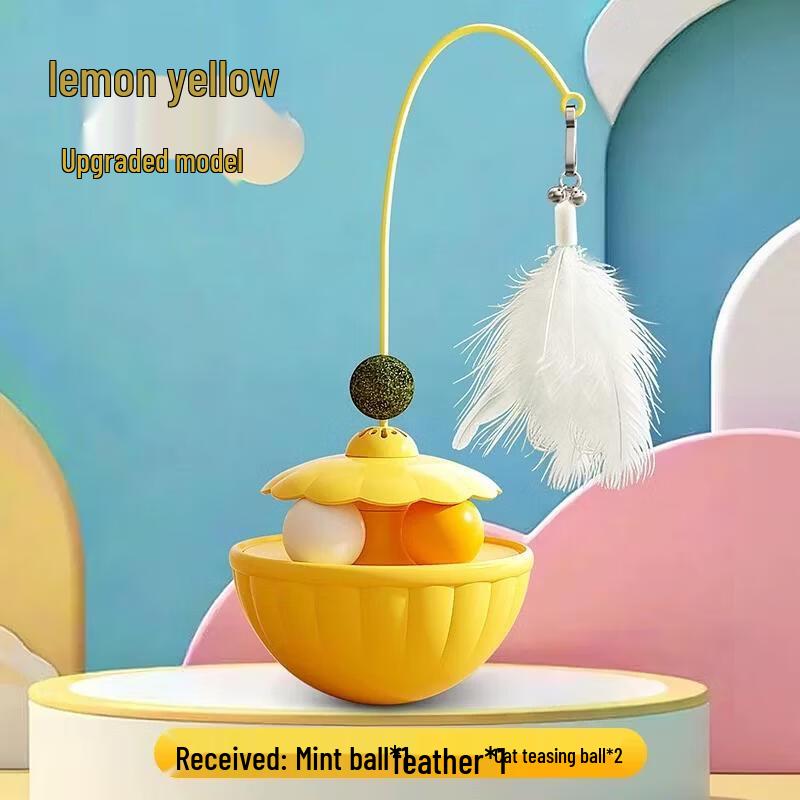 MANWOGA Interactive Cat Tumbler Toy with Turntable