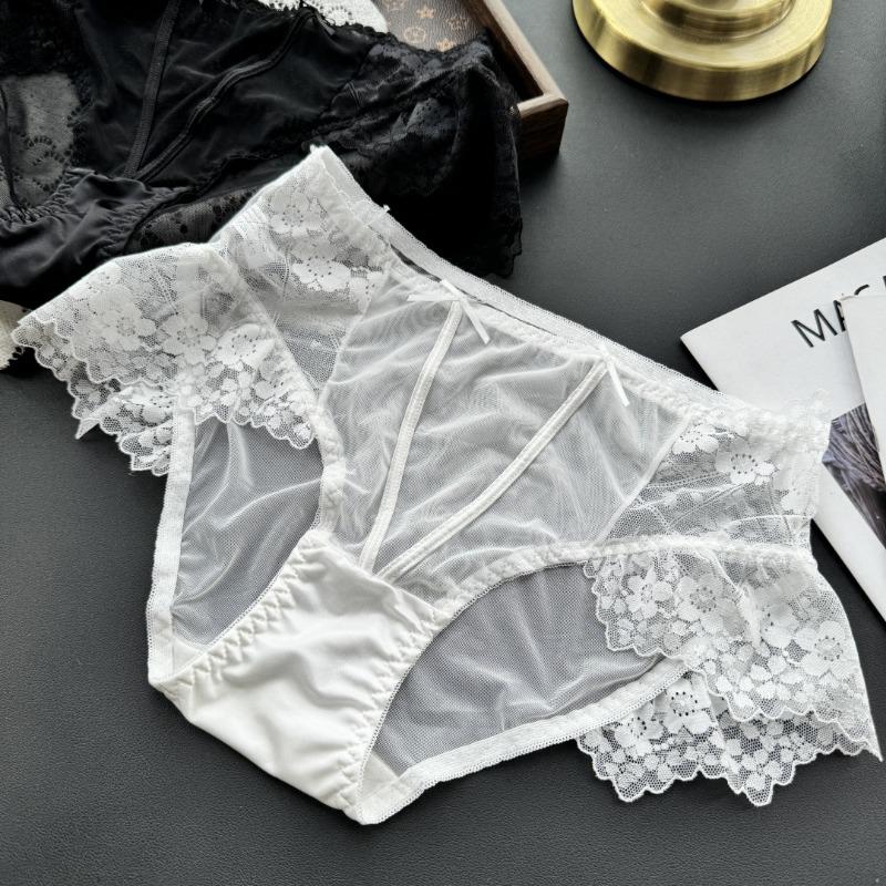 Ladies Spring Summer Cute Lace Edge Soft Cute Lace Mesh Sexy Panties