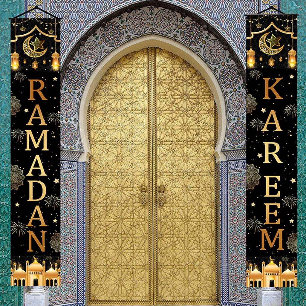 Eid Mubarak Door Banner Ramadan Decoration For Home Islamic Muslim Party Decor Eid Al Adha Gifts Ramadan Kareem Mubarak Banner