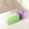 Translucent Silicone Makeup & Toiletry Bag - Large Capacity, Waterproof, Candy Colors, Creative Jewelry & Cosmetics Storage