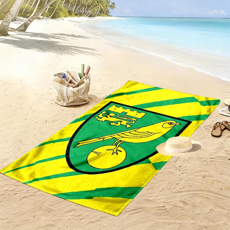 Norwich City Football Club Print Beach Towel, Large Soft Quick Dry Towel for Beach Camping Swimming