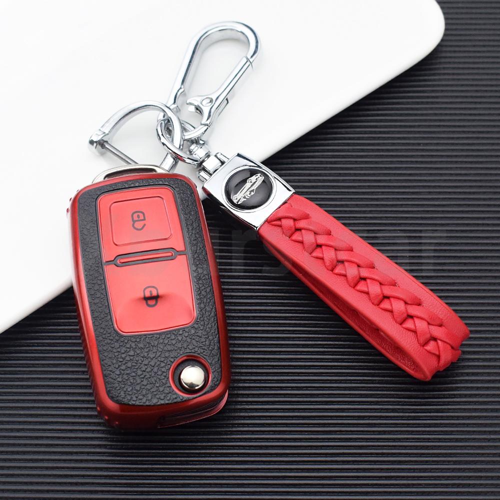 For VW Volkswagen Golf 4 5 6 MK4 Amarok Polo Bora Jetta Altea Alhambra Passat Beetle Caddy Tiguan TPU Car Key Case Cover Shell