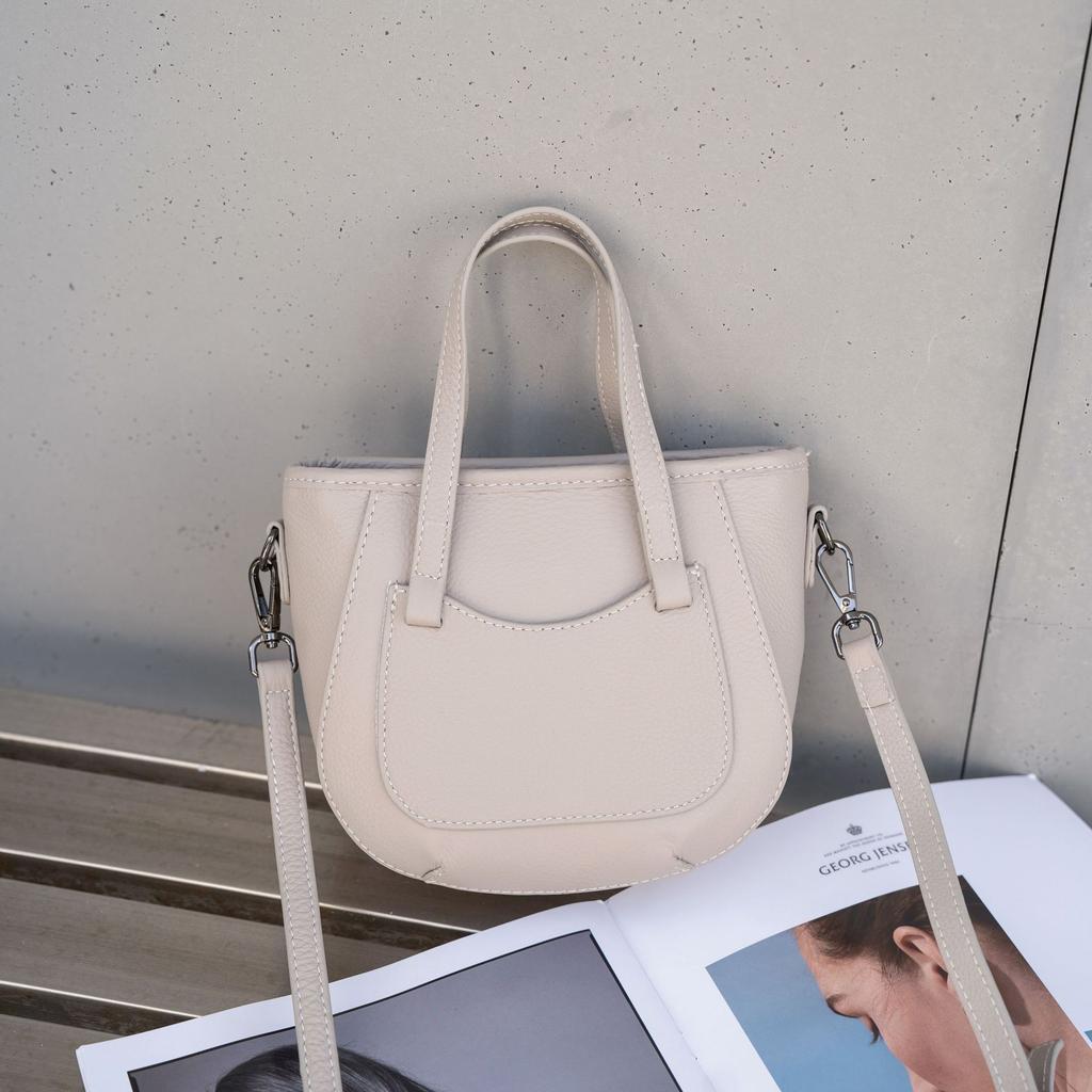 Cowhide Bag Crossbody Cross Shell Bag Popular Sweet Lady Shoulder Practical Portable Leather Bag Soft Leather Bag