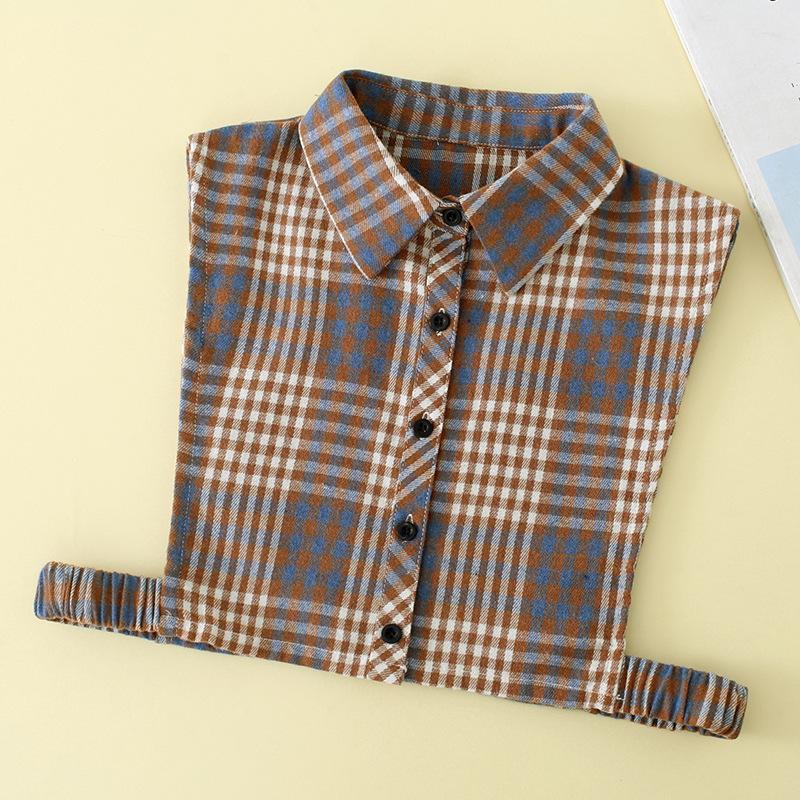 Women Cotton Printed Detachable Lapel Fake Collar Shirt White Ruffles False Collar Woman Removable False Blouse Nep Kraagie