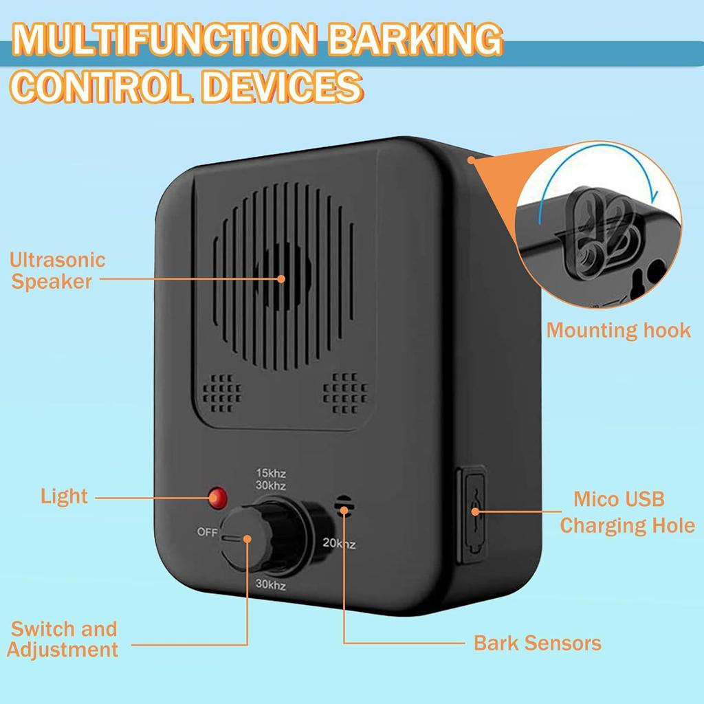 Ultrasonic Outdoor Dog Bark Stopper & Training Device