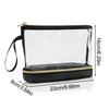 Transparent Storage Bag, Multifunctional Large Capacity Pvc Two-Layer Makeup Bag, Portable Travel Dry Wet Separation Wash Bag