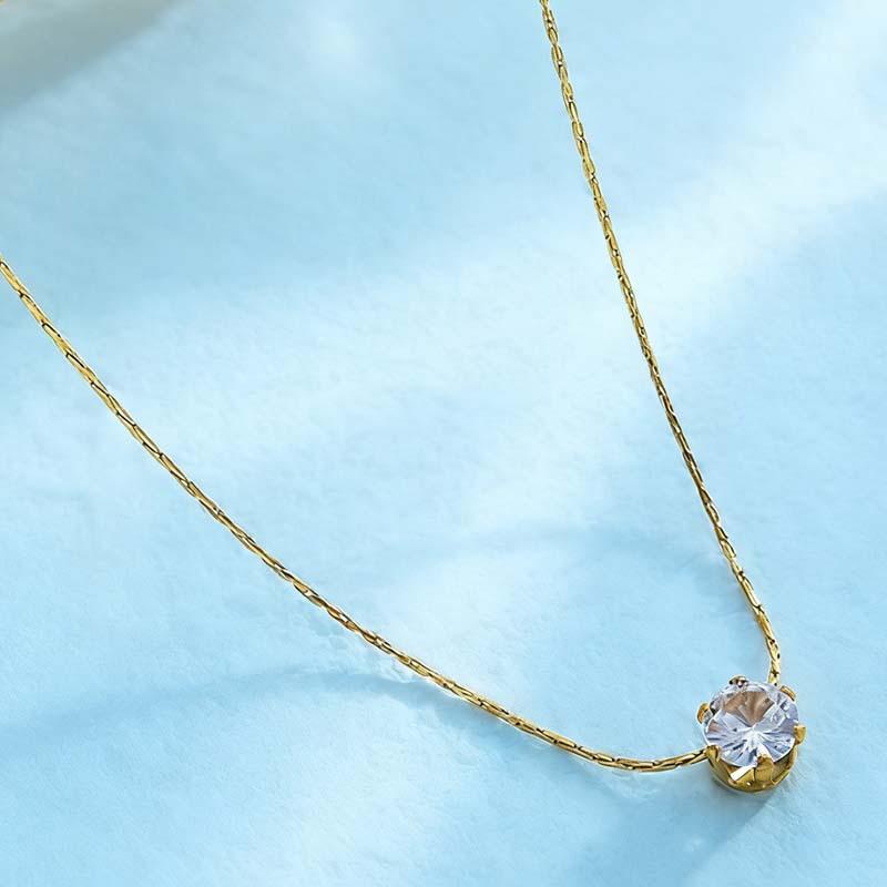 Stainless Steel Shiny Clear Zircon Necklace for Women Minimalist Choker Neck Chains Fashion Delicate Jewelry Gift