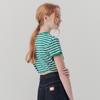WEDNESDAY DELIGHT Wed_Modern Stripe Crop Top_Green