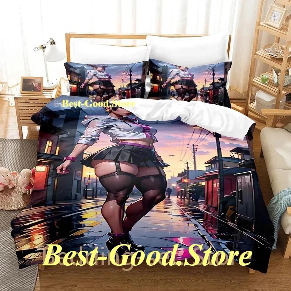 

Comforter Hip Hop Game Juri Han Bedding Set Printed Bed Set With Bed Soft Single Double Queen Super King Size Comforter (quilt)-EU Single(135*200cm)3pcs