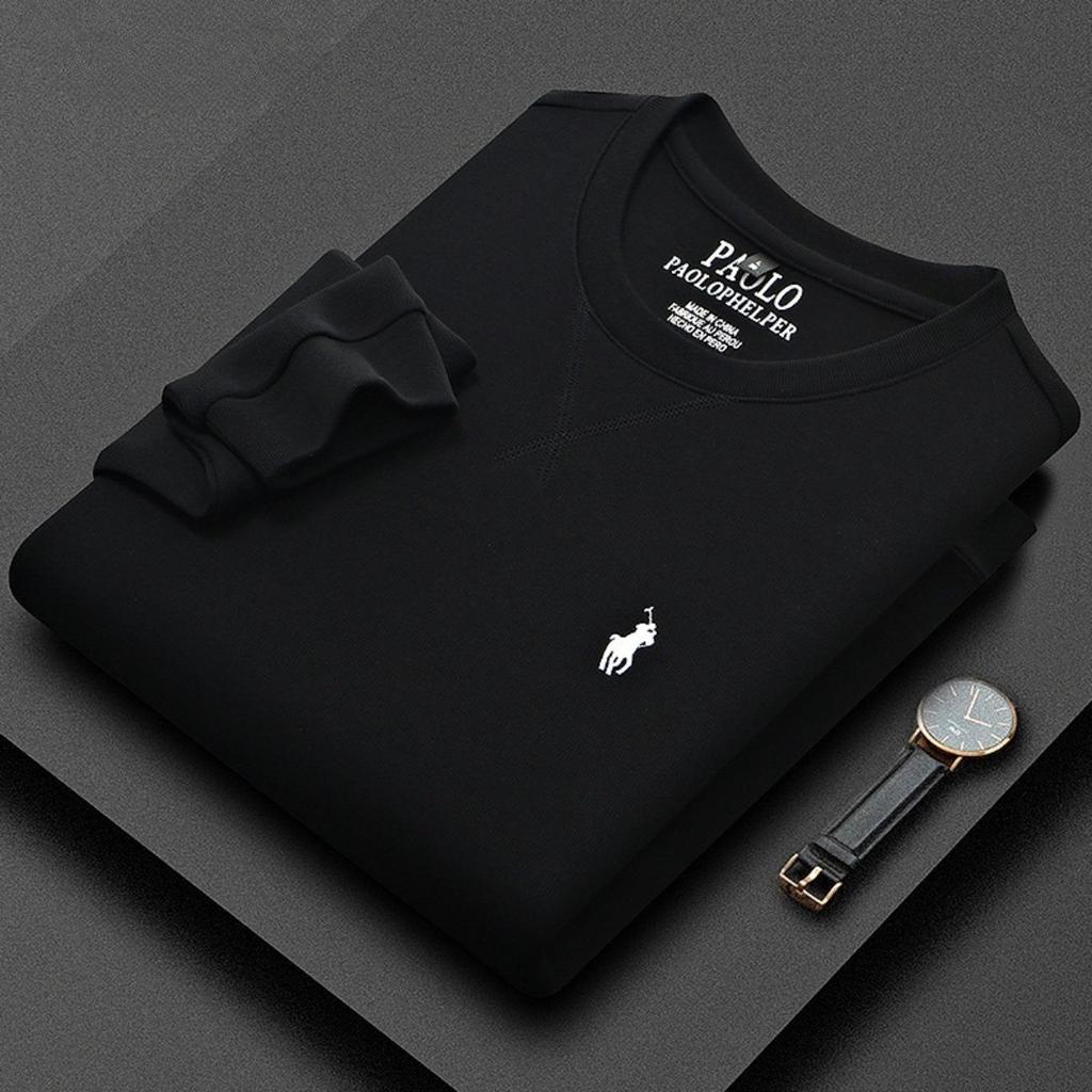 STORN Zimowe Męskie Ciepłe Bluzki Męskie Zimowe Termiczne z Długim Rękawem z Okrągłym Dekoltem Modna Koszulka