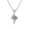 Moissanite Dia 6.5mm1CT Woman Pendant Sier Necklace for Women Chains Party Bridal Fine Jewelry 925sterling Silver Necklace