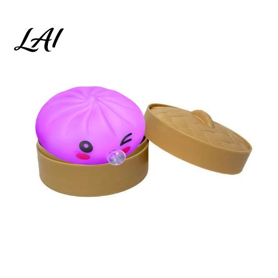 Decompression Sensory Toy Cartoon Expression Bubble Dumpling Stress Relief Steamed Bun Hand Relaxation Squeeze Fidget Tool Portable Reliever