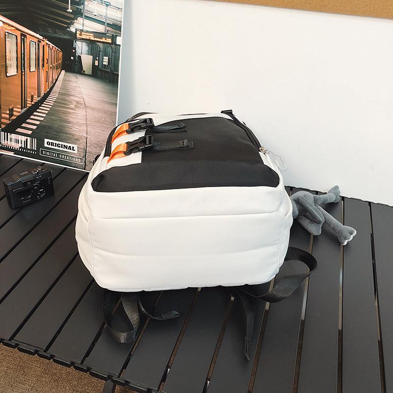 Men Travel Backpack Women Color Block Backpack Junior High School Student Schoolbag