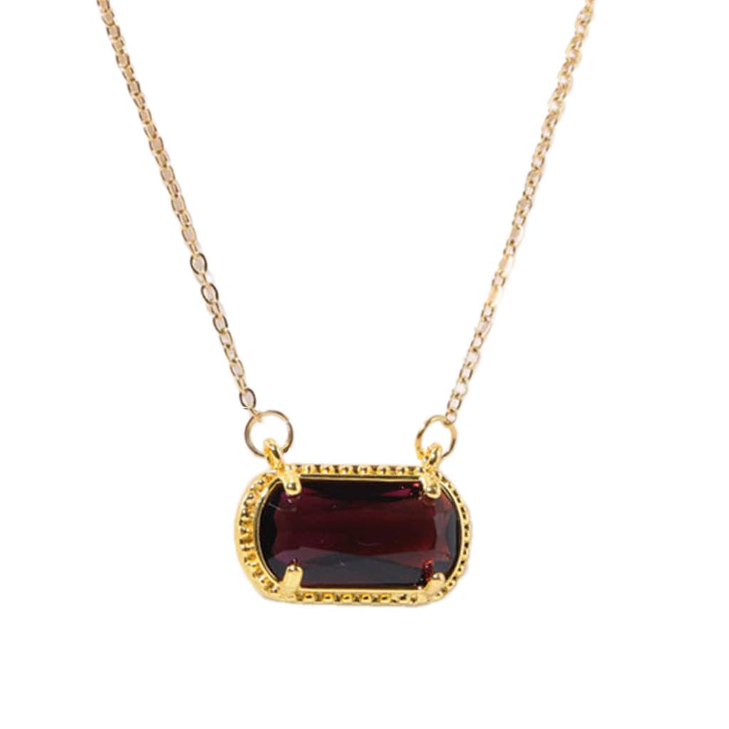 Eye Catching Zircon Inlayed Elliptical Pendant Necklace Stylish Neck Accessory Unique Neckchain Gift for Women and Girls