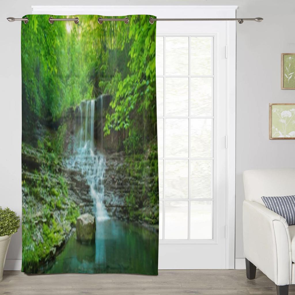 Chinese Panda And Bamboo Window Curtains Curtains for Living Room Decorative Items Living Room