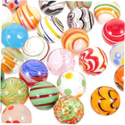 Toddmomy 30 Pieces Glass Marbles for Handmade Decorative Aquarium Marbles, Creative Craft Projects and Kids Play