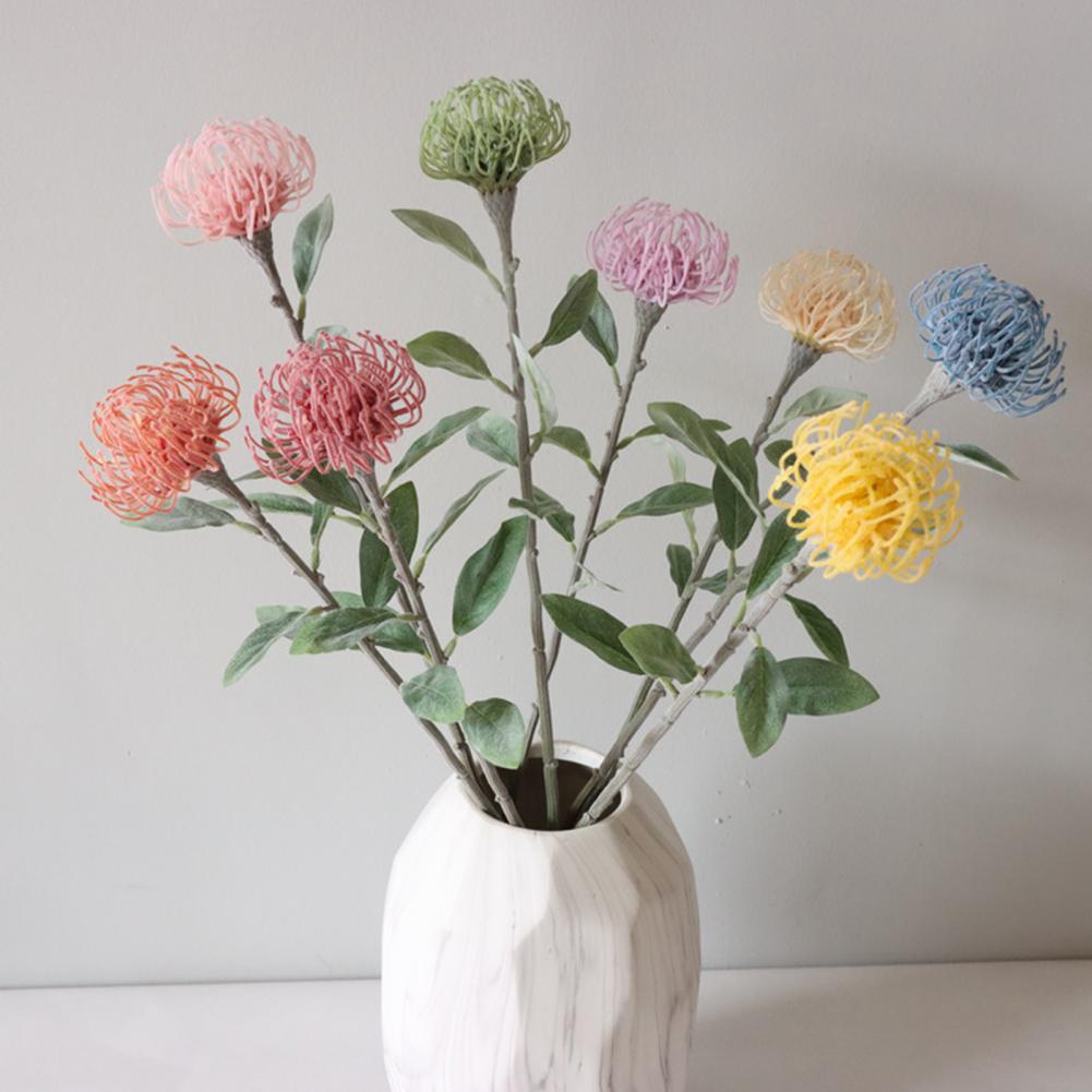 Artificial Flower Bouquet  Vivid Colorful Single Head Hydrangea Artificial Flower Wedding Ornament Home Garden Wedding Decors