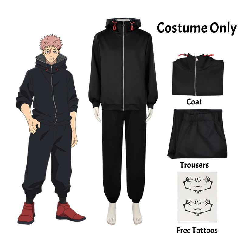Yuji Itadori Cosplay Tērpu Komplekts ar