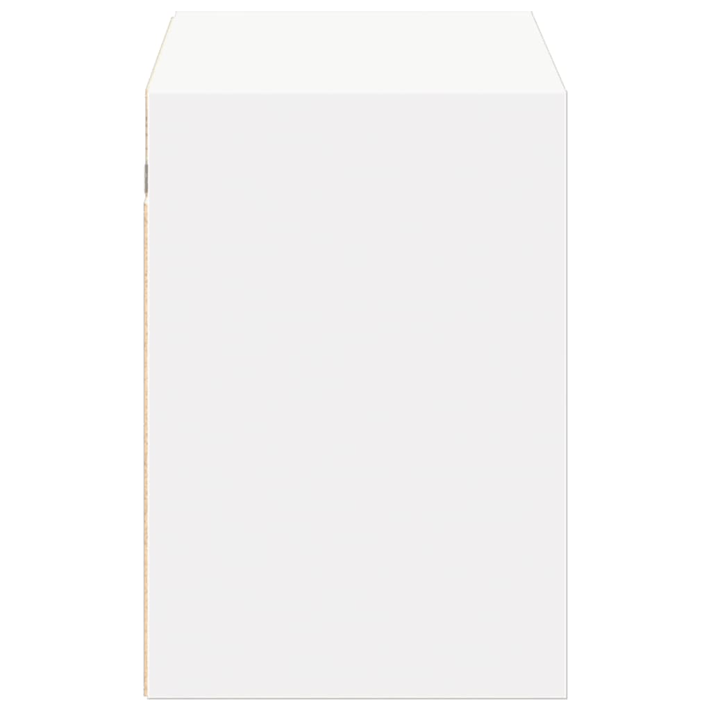TV Wall Cabinet with LED Lighting White 100 x 31 x 45 cm