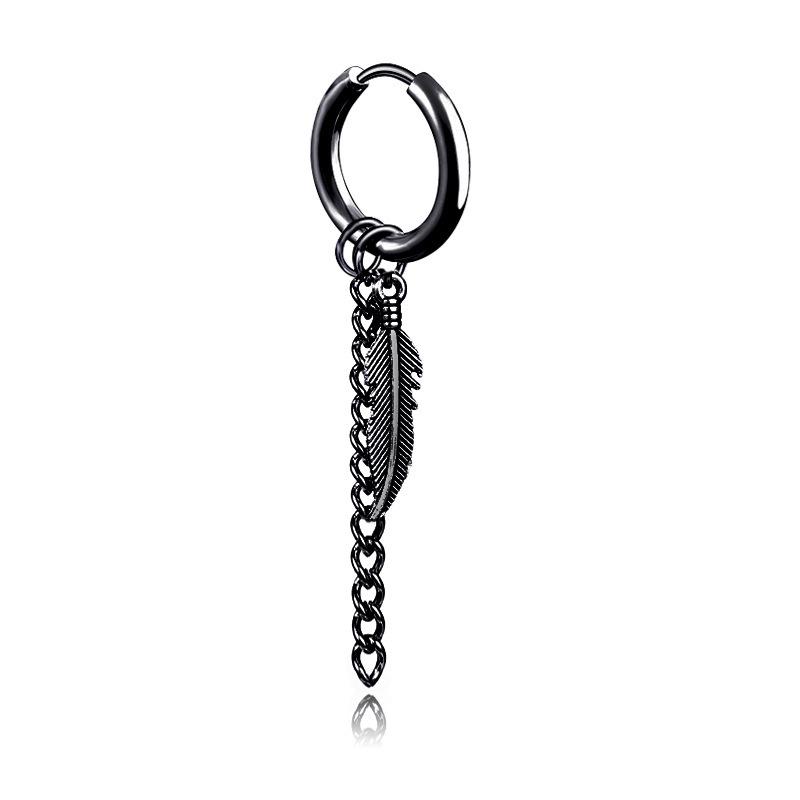 Unisex Fake Piercing Titanium Stud Earrings - No Hole Ear Clips, Trendy Korean Style