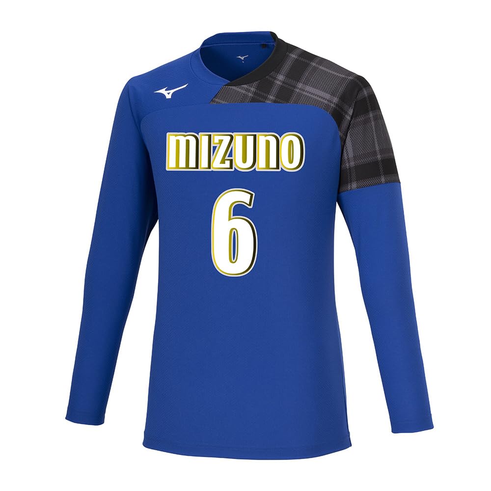 Volleyball Game Shirt, Long Sleeve, Graphic Print, Unisex, Adult, Surf Blue/Black, Size M, V2MAB121