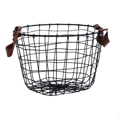 Metal Wire Basket with Handles Laundry Hamper Household Trendy Storage Clothes Organizer for