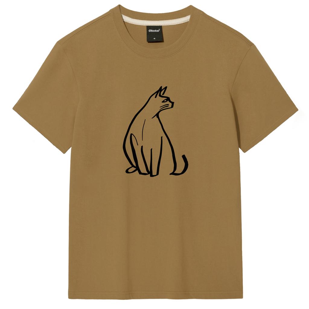 OKSTAR Drawing Cat Short Sleeve T-Shirt (Type A)
