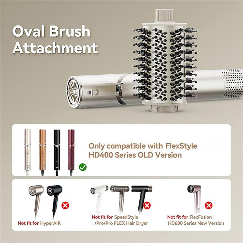 LITE-For Shark Flexstyle(HD400 Series) Curling Iron Accessory Auto-Wrap Curlers Oval Brush Waves& Smoothing Blow Brush Tool