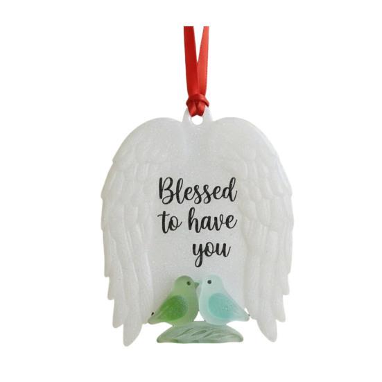 Friendship Christmas Ornaments Handmade Heart/Bell/Tree Shaped Sea Glass Ornament for Christmas Tree Friendship Keepsake for Best Friends