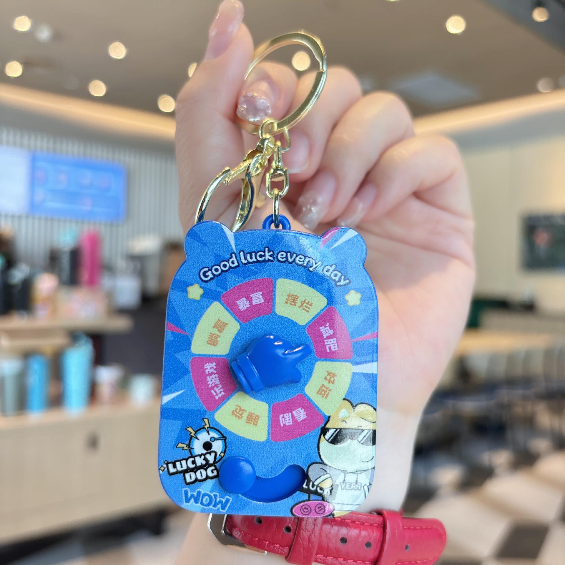 

Mini Handheld Truth or Dare Spinner Keychain - Cute Cartoon Couple Bag Ornament