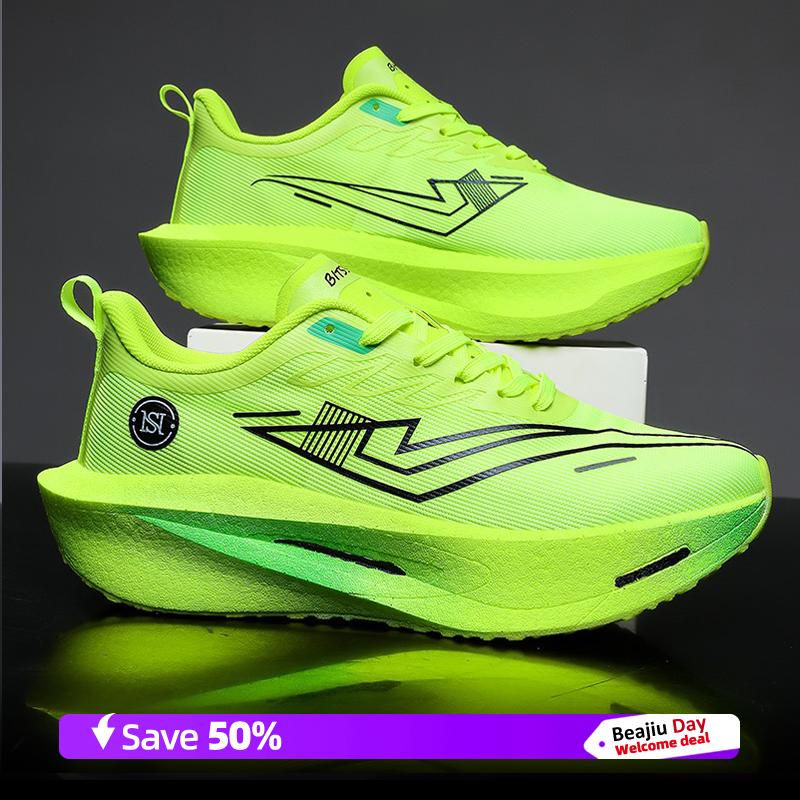 Herren Laufschuhe Carbonplatte Spezialität Marathon Sport Atmungsaktiv Leicht Damen Bequeme Rutschfeste Freizeit-Sneaker