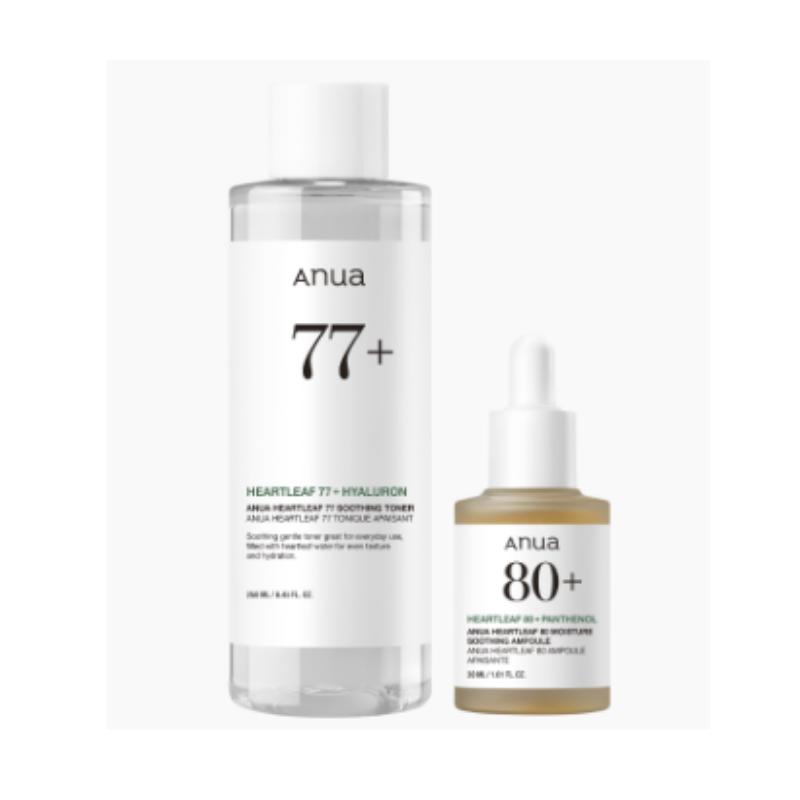 Anua Heartleaf Soothing Duo Set (77% Soothing Toner 250ml + Soothing Ampoule 30ml) Soothing Toner 250ml + Soothing Ampoule 30ml)