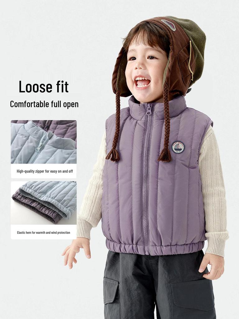 European Boys' Lightweight Cotton Vest for Autumn/Winter 2025 - Trendy Children's Clothing